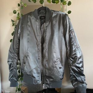 TOPSHOP satin bomber jacket